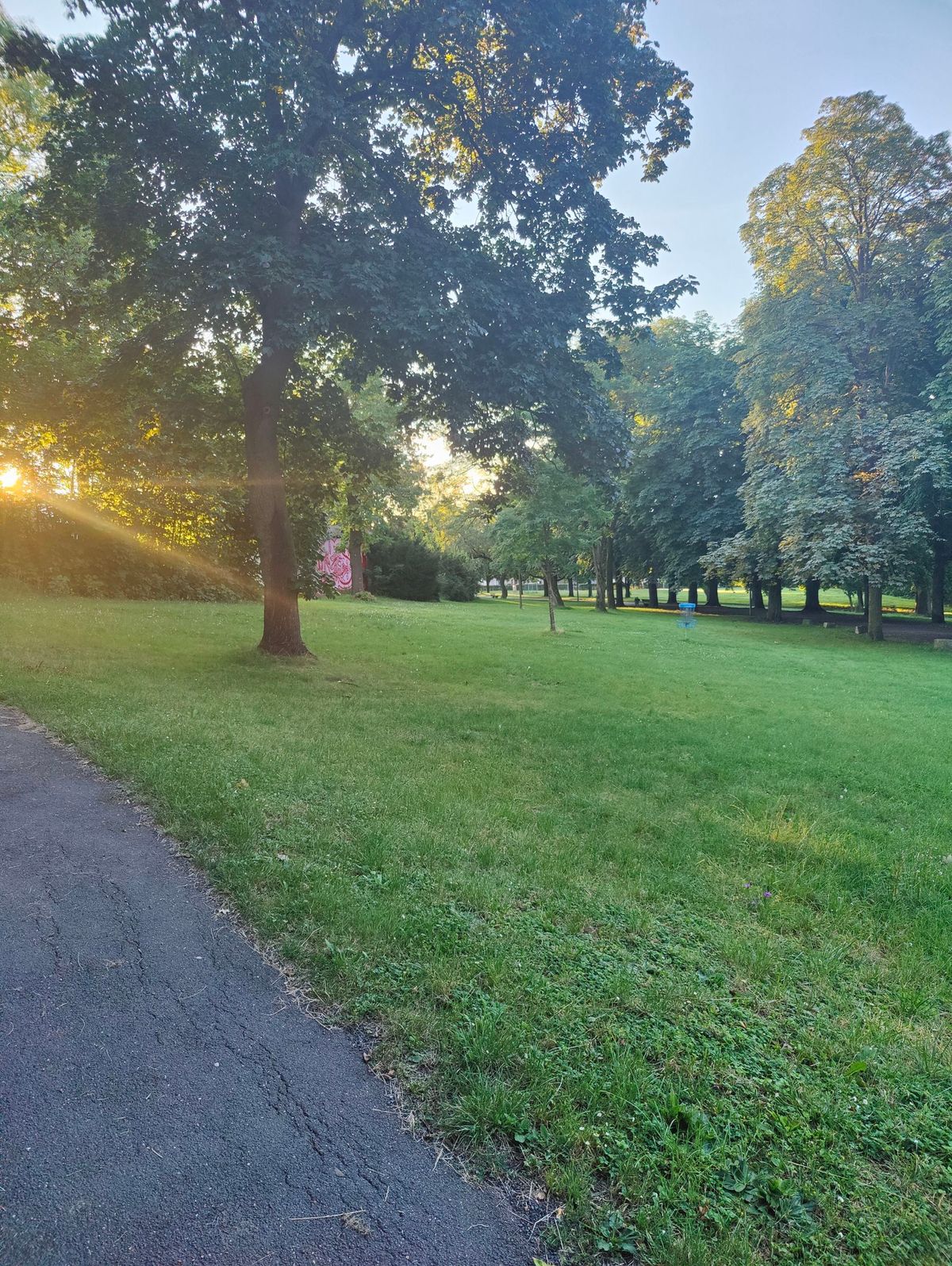 Blick auf hole 1 von hinten