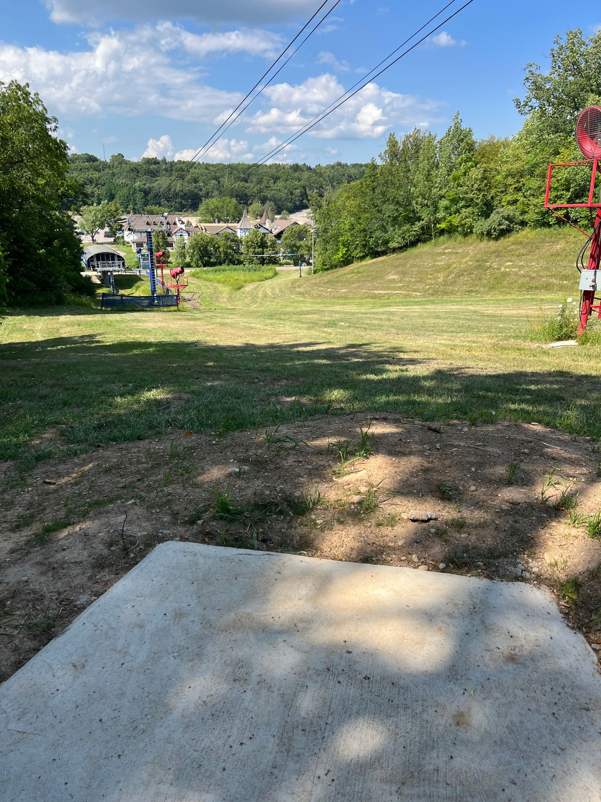 Hole 18 from tee pad