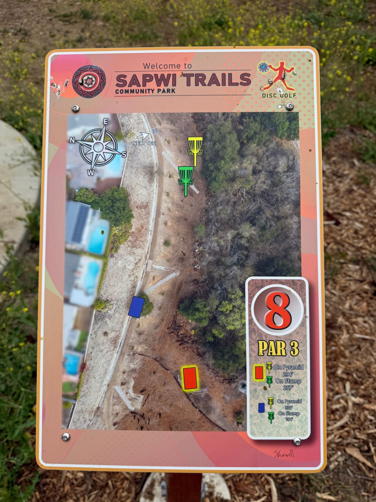 Sign hole 8