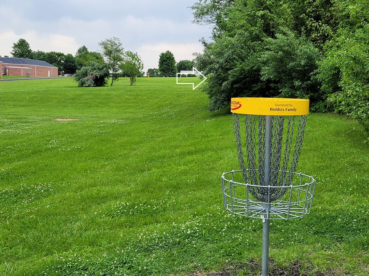 Hole 10 main basket to tee