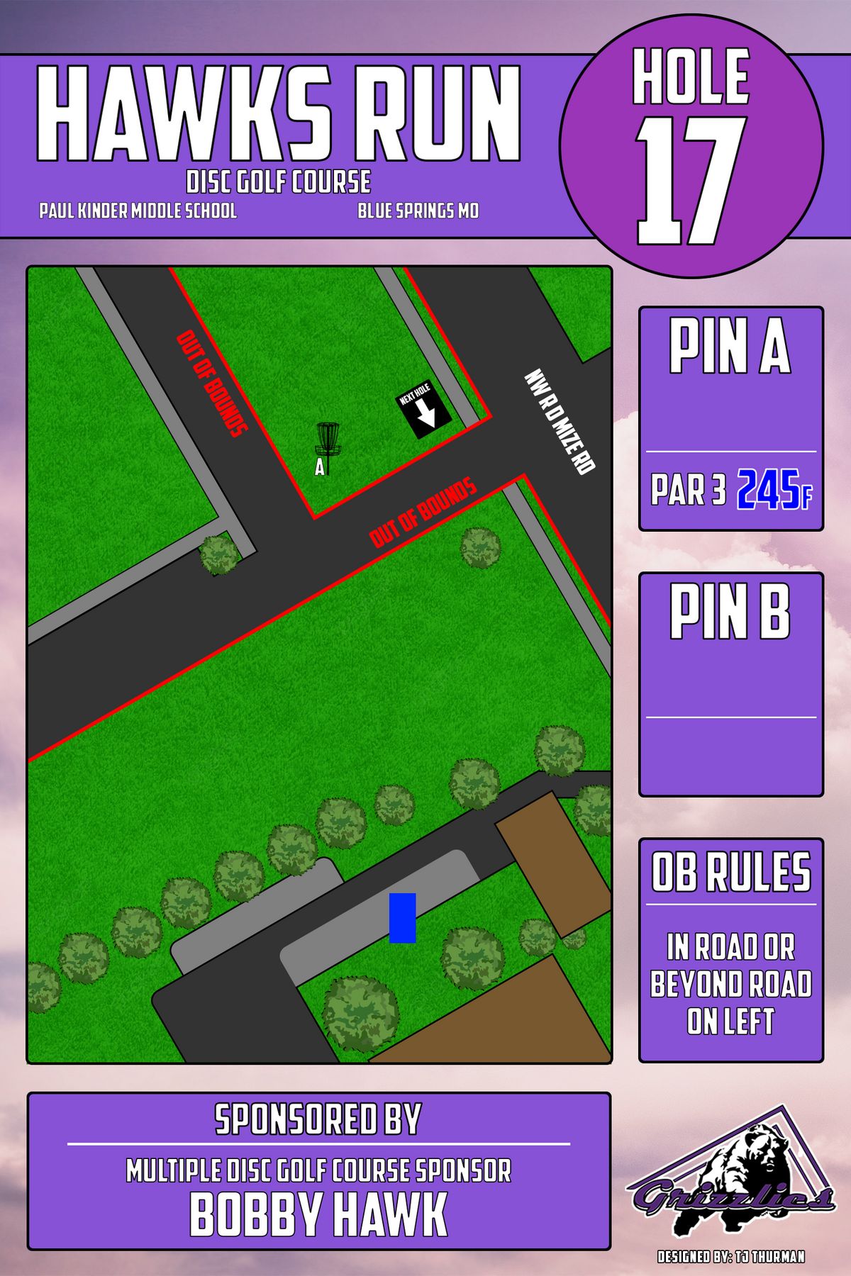 Hole 17 - Tee Sign