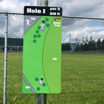 Hole 1 tee sign