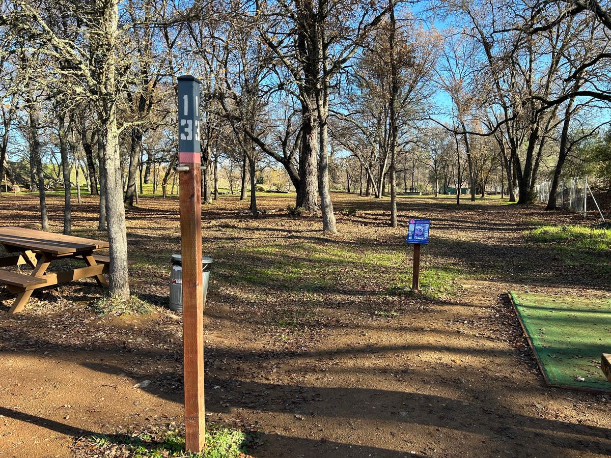 This hole is sponsored by GHETTO PIRATE DISC GOLF SCUM
