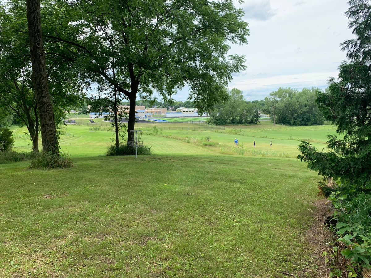 Looking back at hole 7.  With hole 3 in the background.