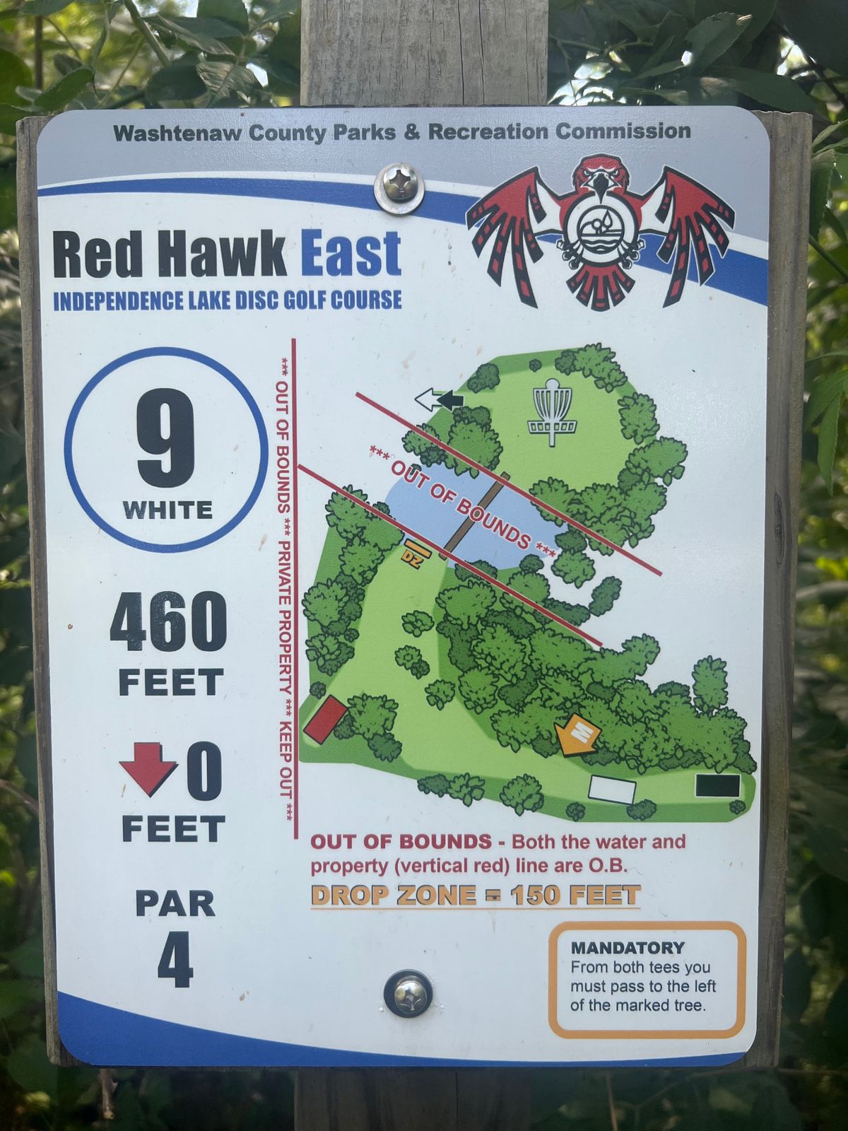 Hole 9 (White) - Hole Sign