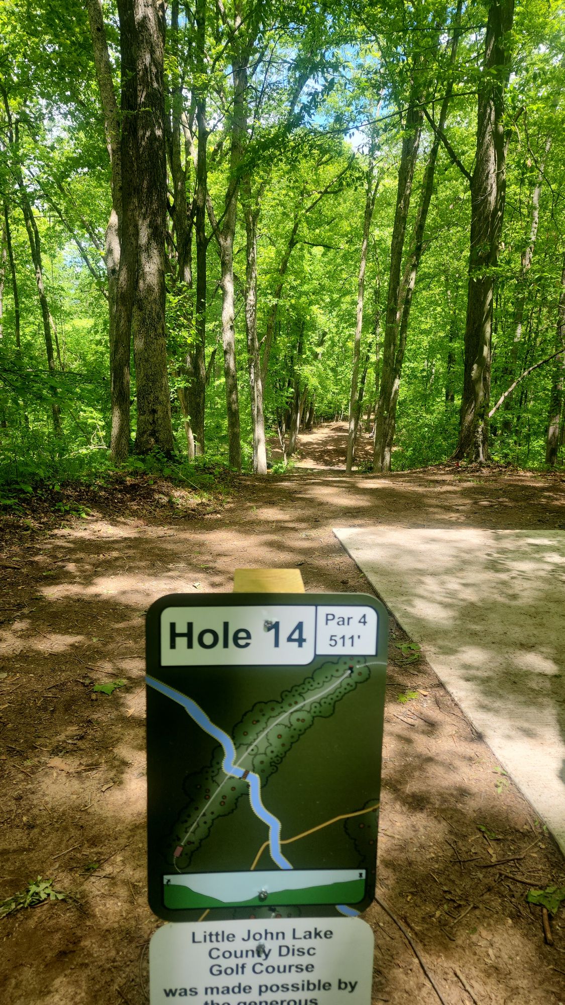 Hole 14 from the tee.