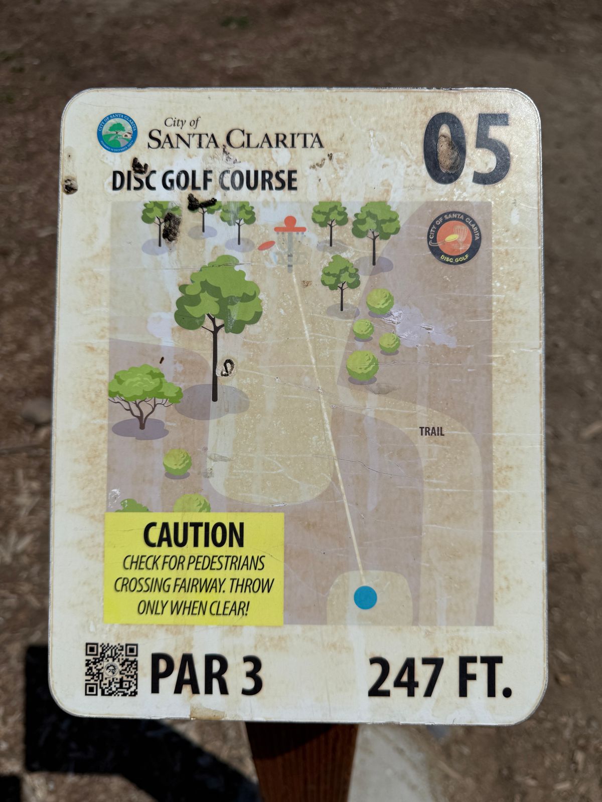 Hole 5 sign