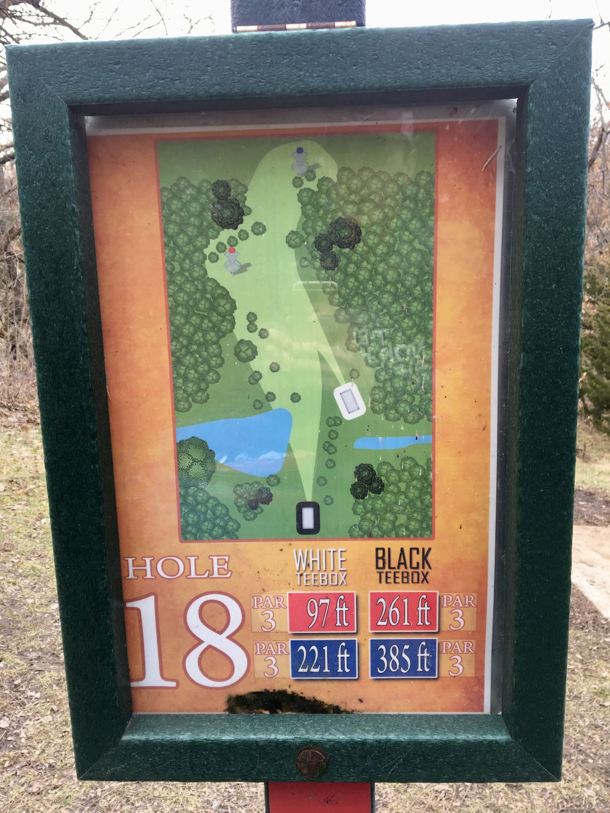 Hole 18 Tee Sign