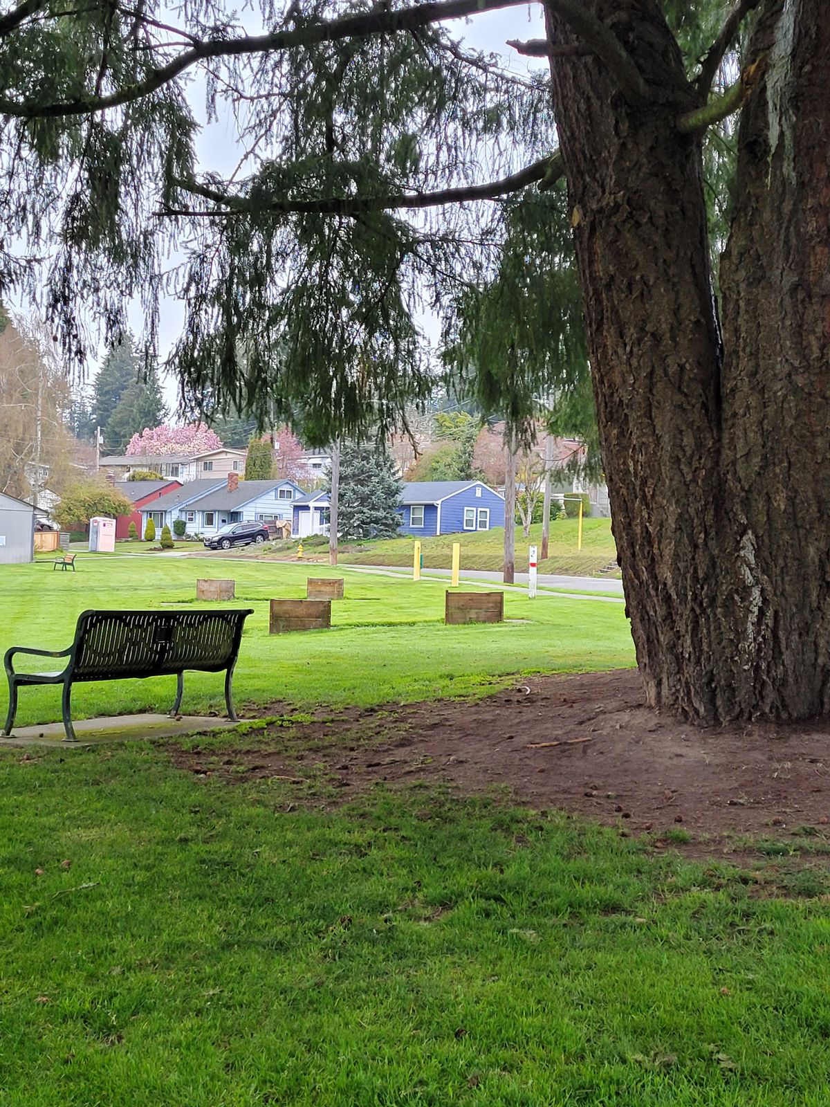 Hole 3 over the bench