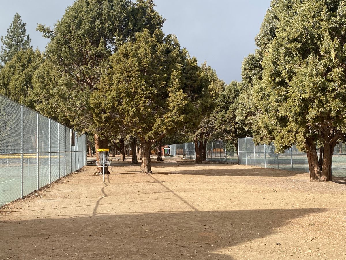 Courts on either side but wide enough