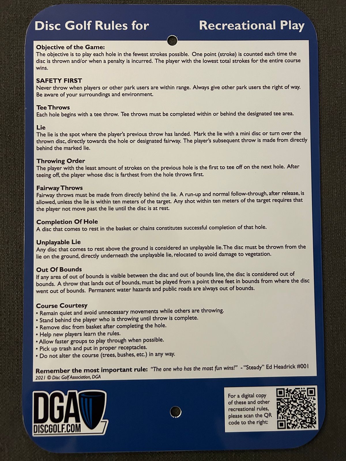 Disc Golf Rules
