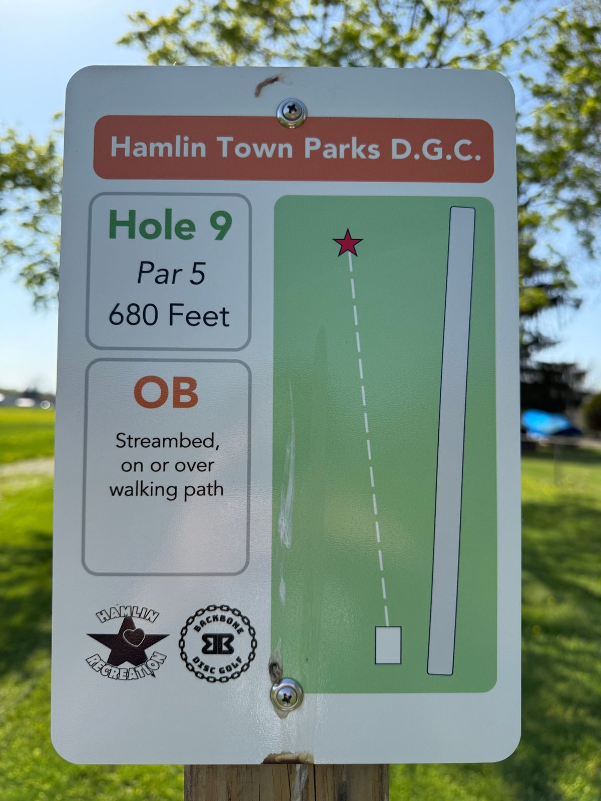 Hole 9 Tee Sign