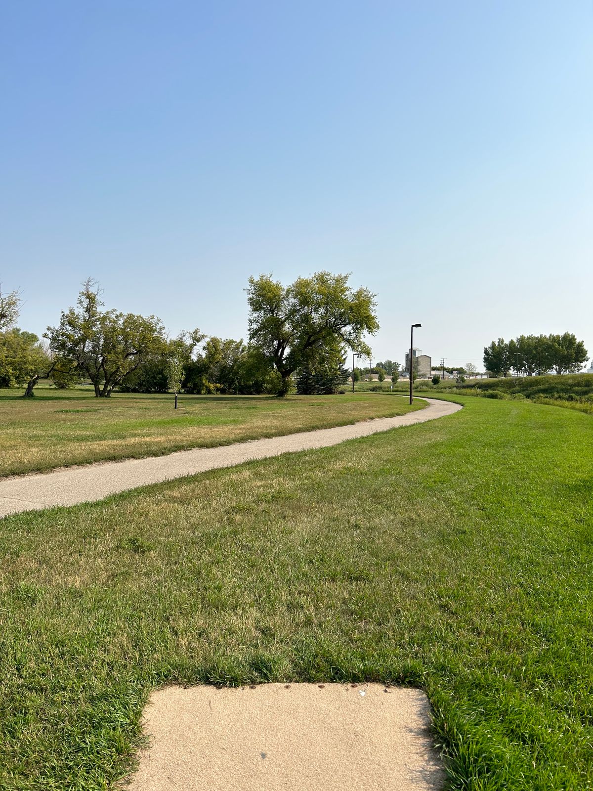 Hole 7 - walking path and beyond to the right OB