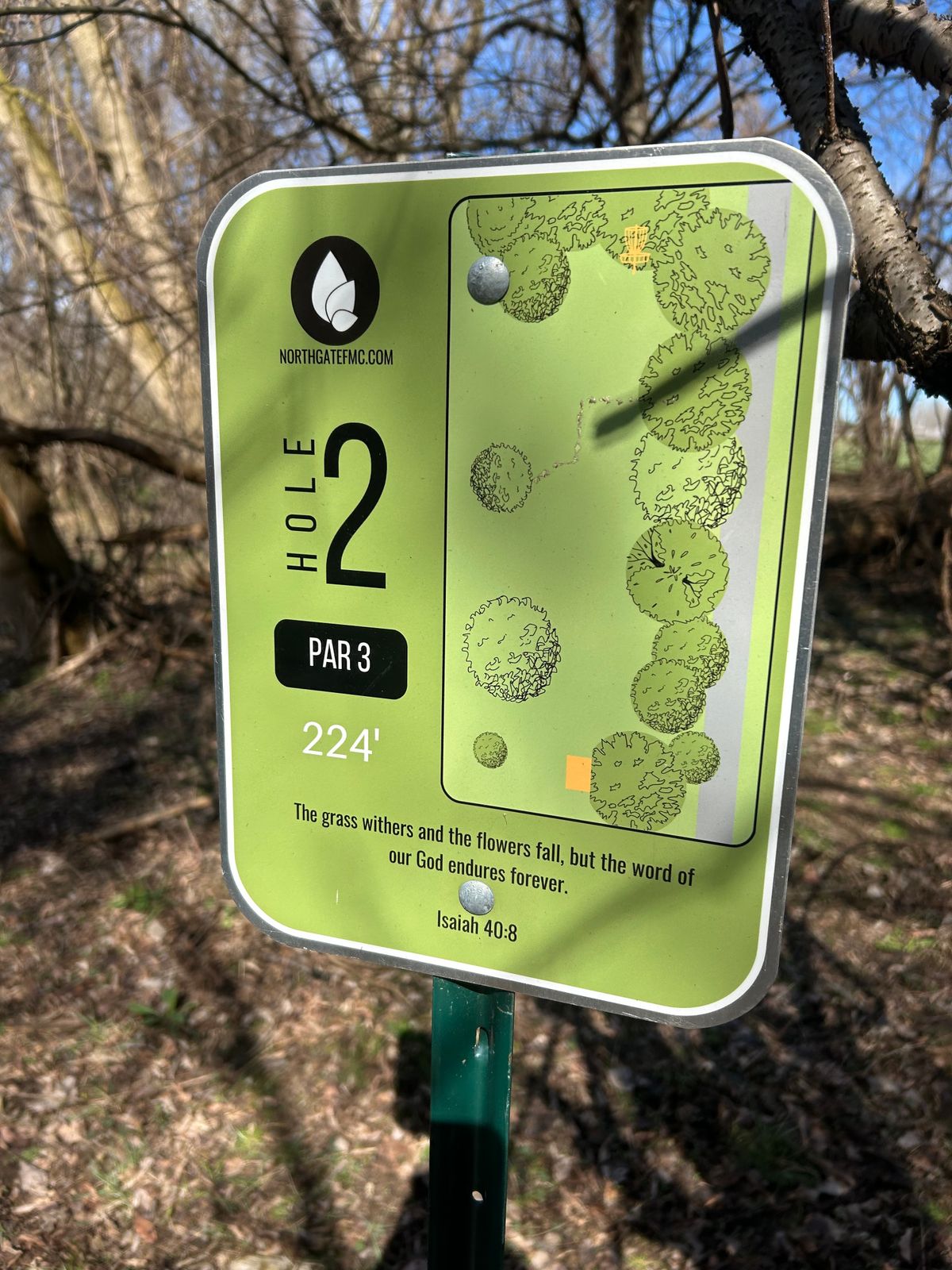 Hole 2 sign