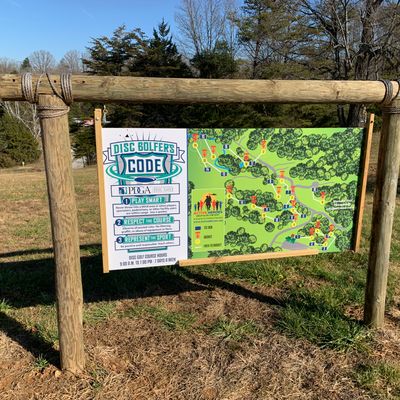 Course map, located to the right of the Welcome Center.