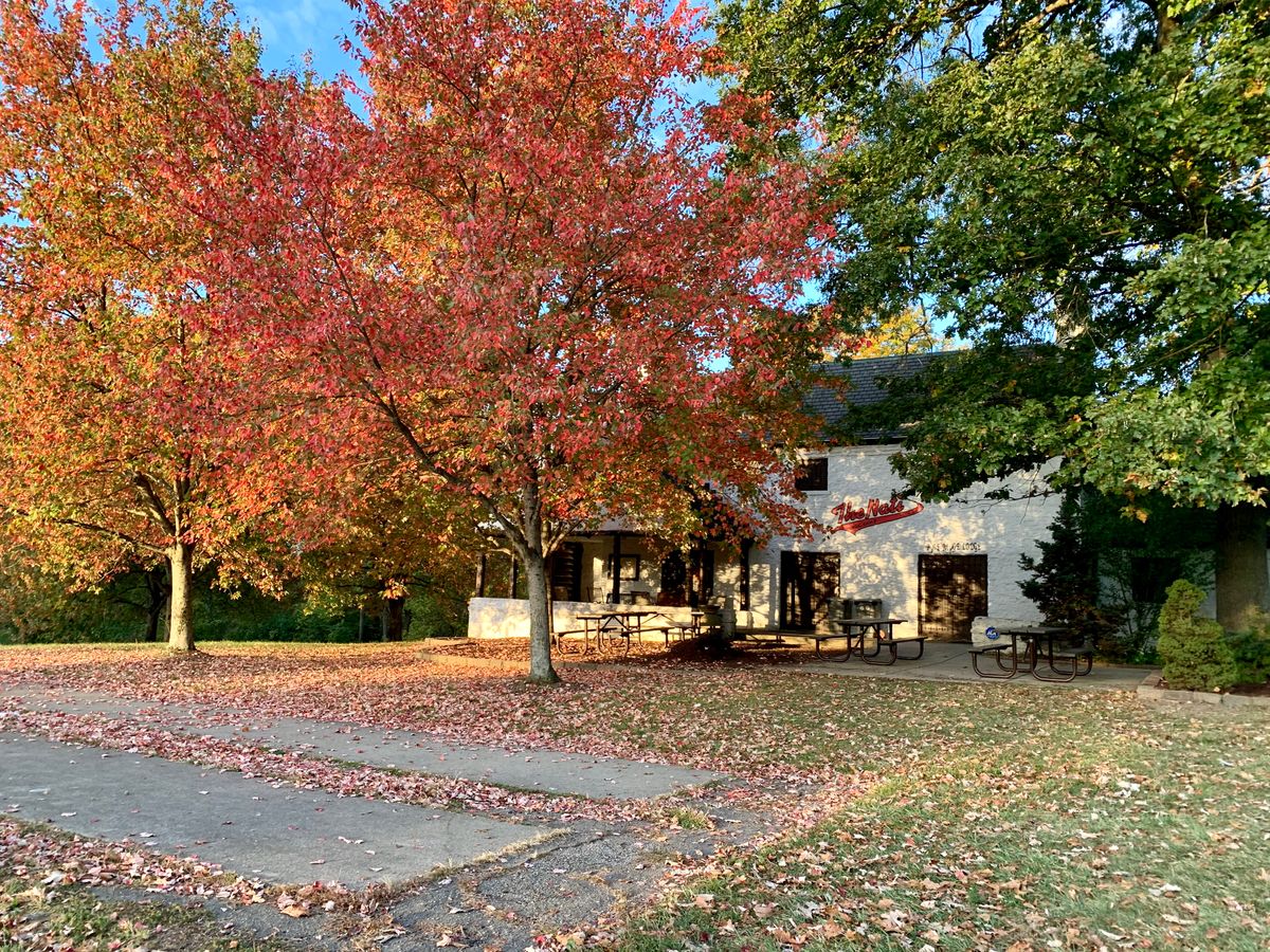 Beautiful fall morn around pro shop and Cincy’s first urban reforestation park.