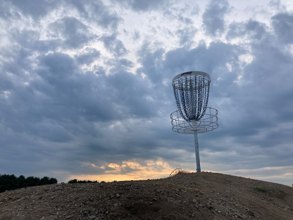 Majestic hole one against a sunset