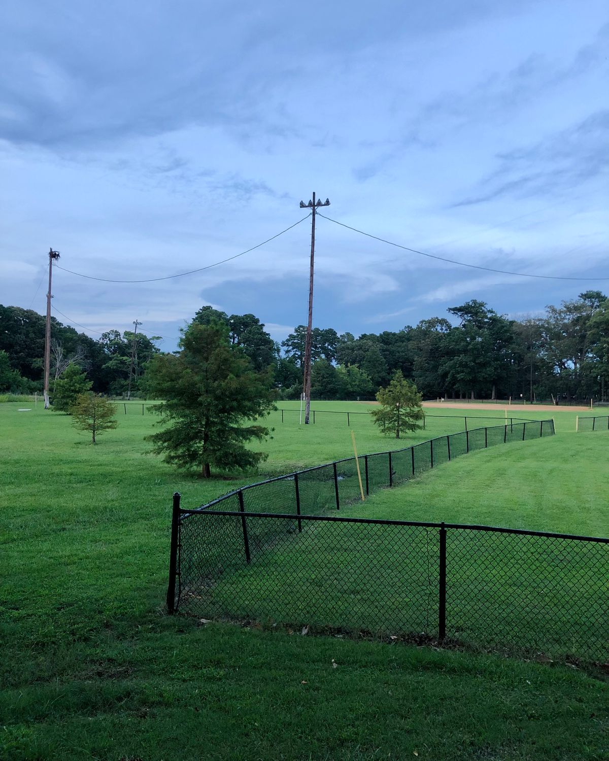View from hole 5 at dusk