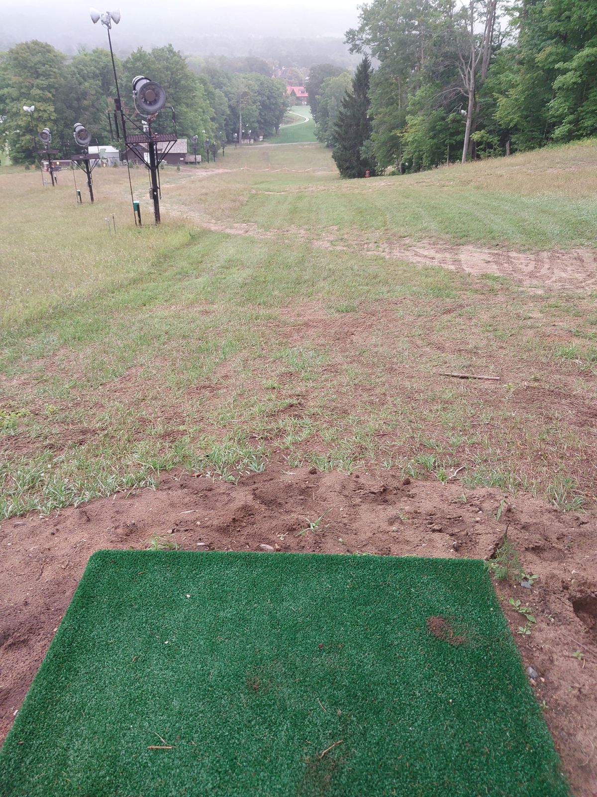 Over a 5 ft drop right off the front of the tee.