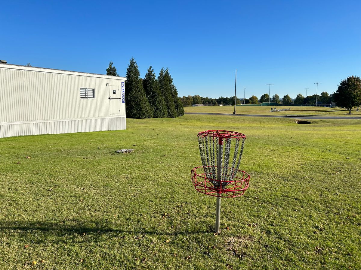Hole #17 from behind the basket. 