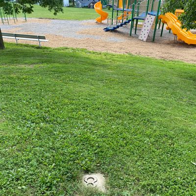 Hole #8 is to left of spiral slide in this photo.