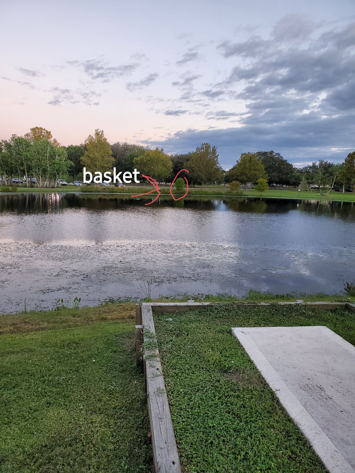 Long Tee over the lake