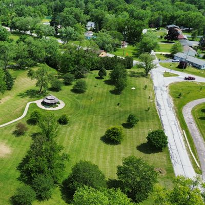 View facing NE. Parking lot and hole 1 on the left