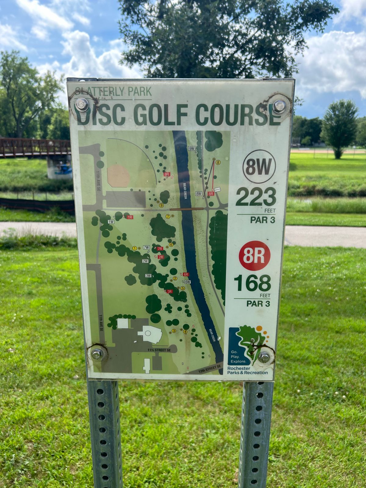 Hole 8 signage