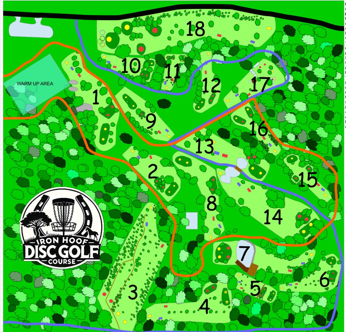 Course map located at kiosk