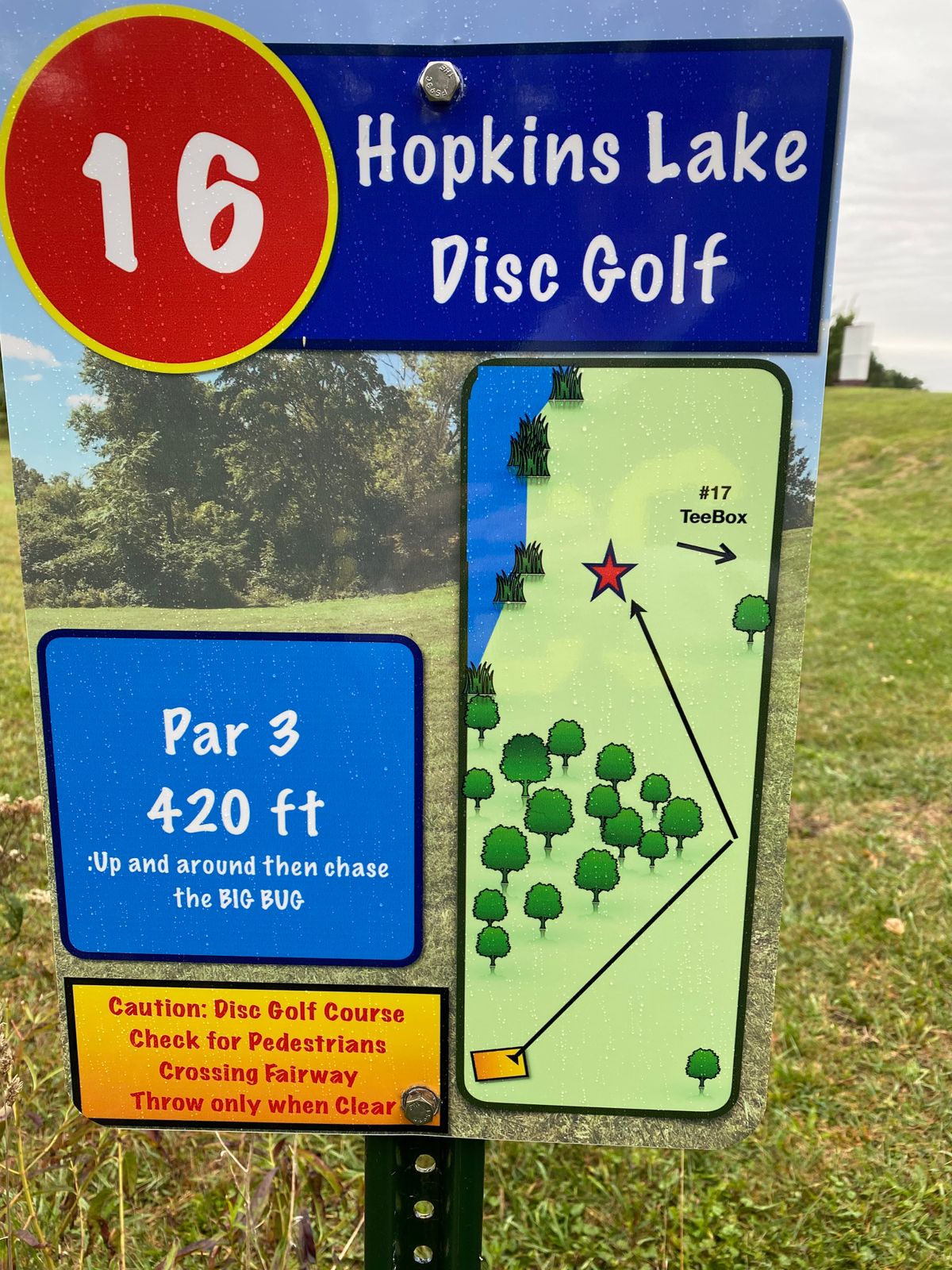 Hole 16 Tee Sign.
