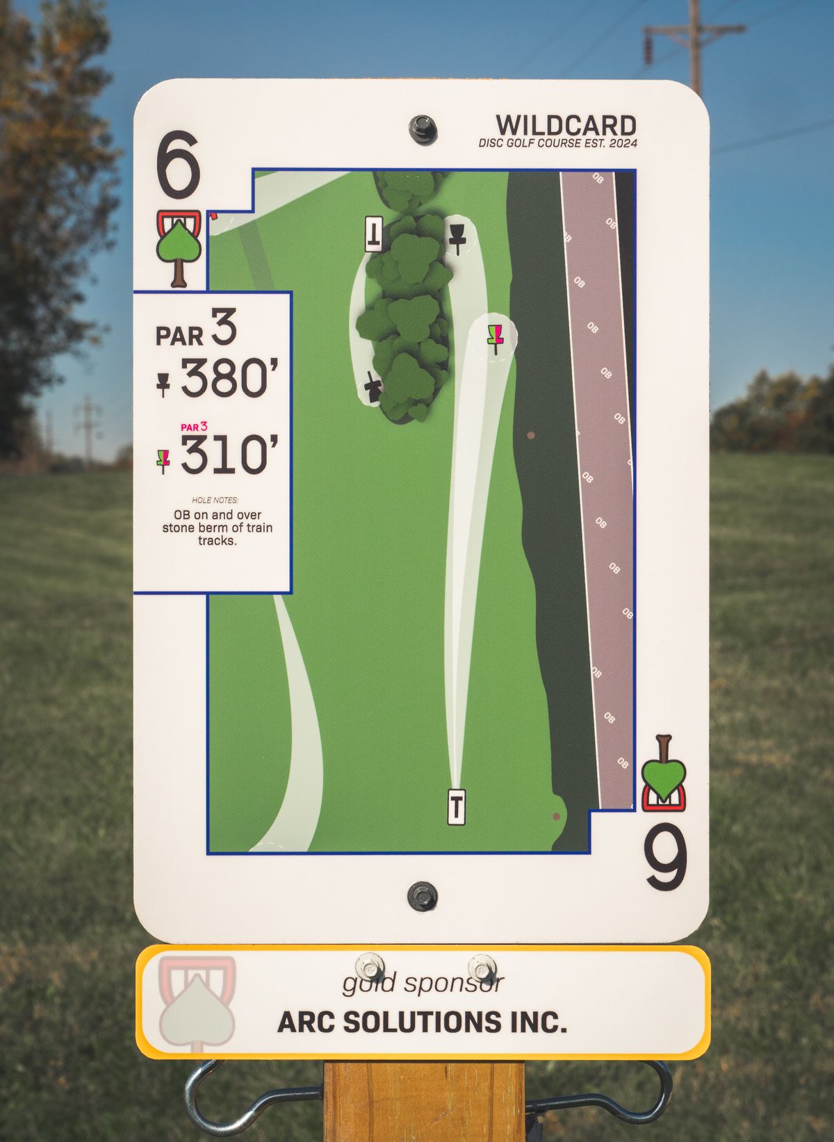 Hole 6 Tee Sign