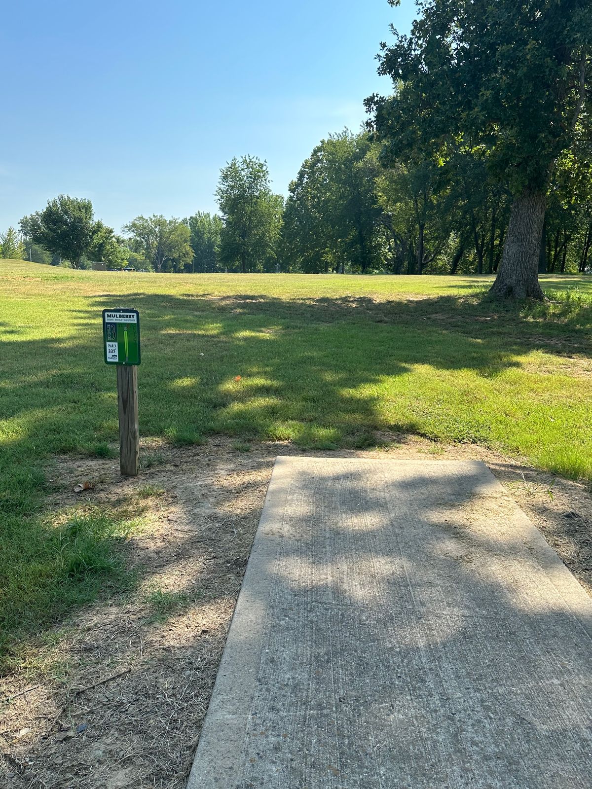 Hole 3 Tee Pad Mulberry Arkansas Disc Golf Course