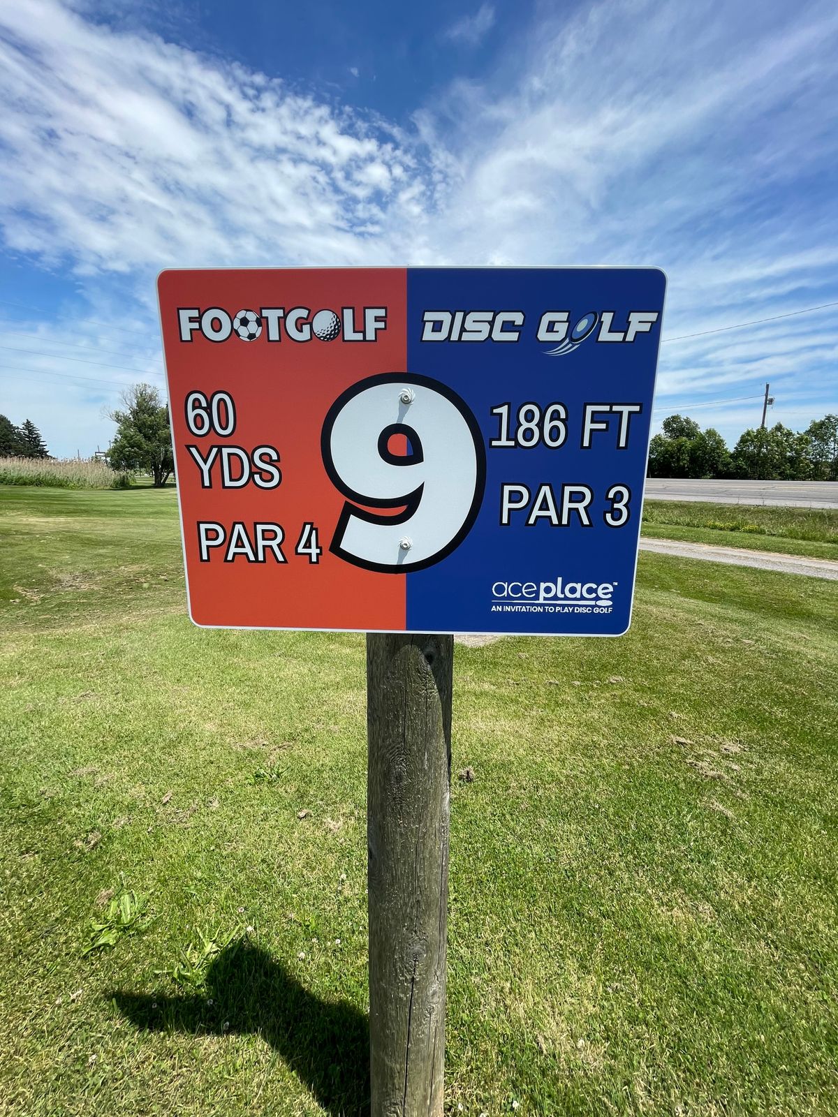 Hole 9 sign