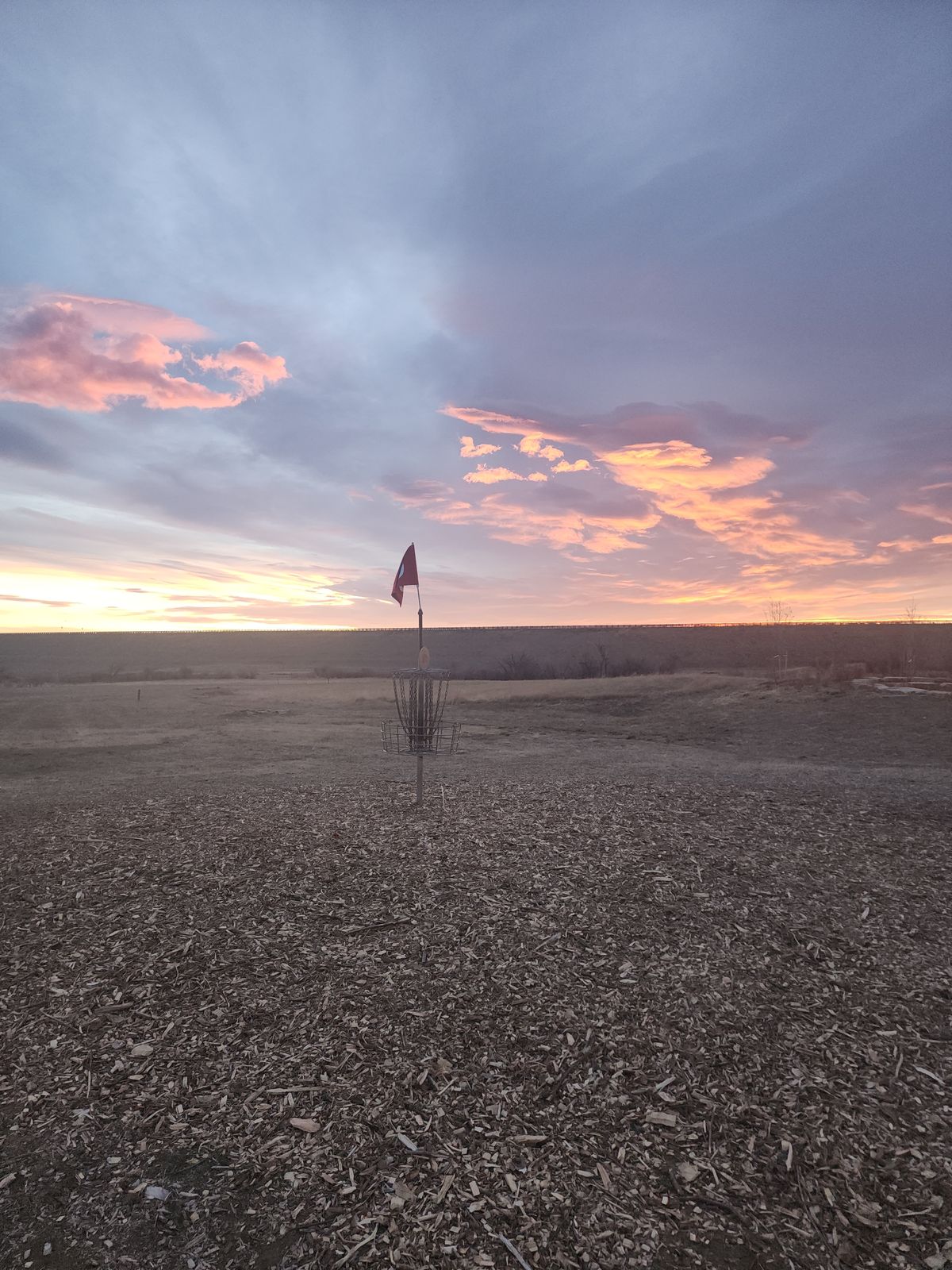 Practice basket with sunrise
