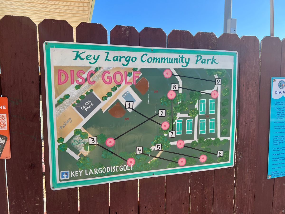 Nice sign on hole one showing full course layout