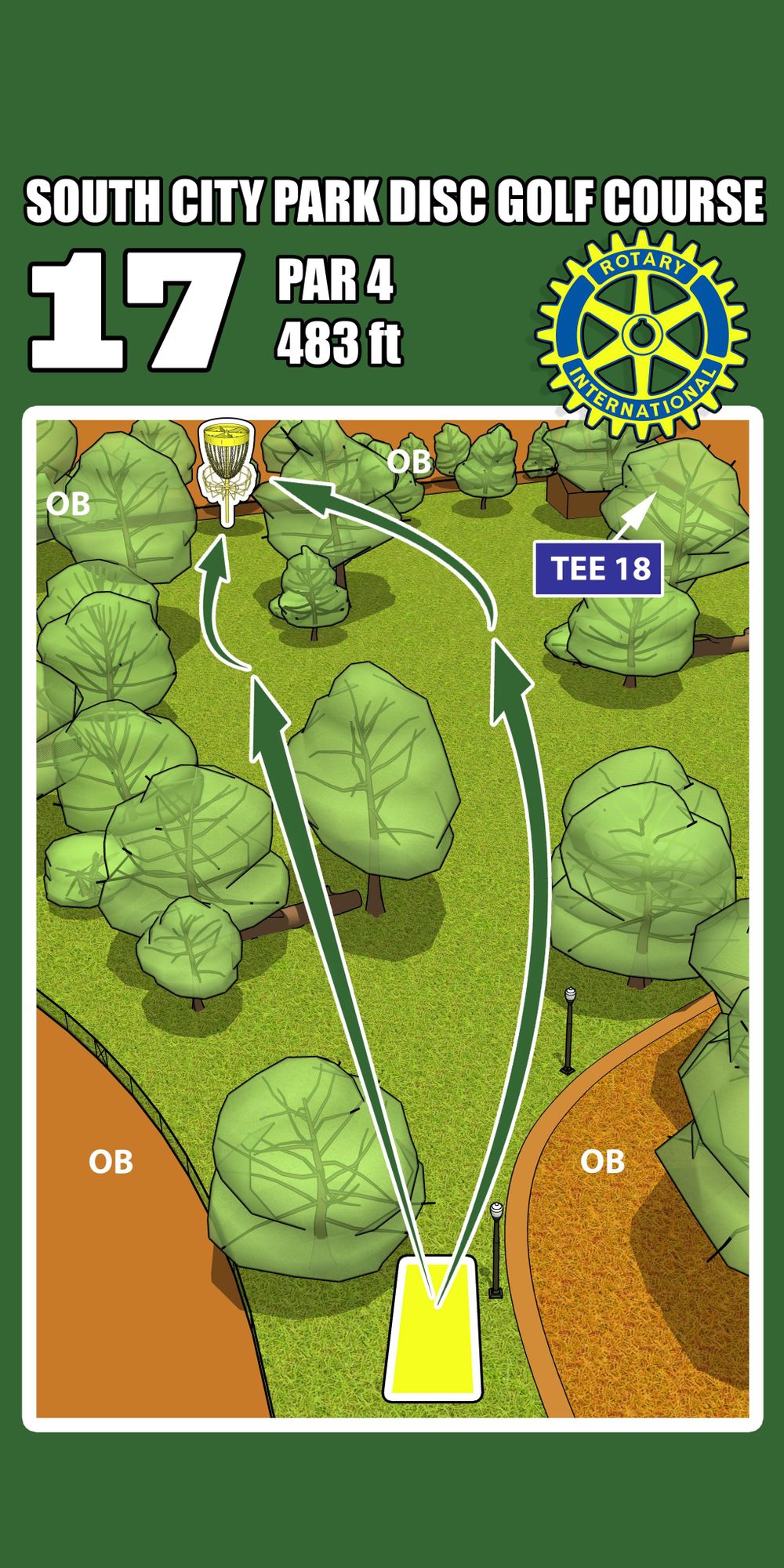 Hole 17 Tee Sign