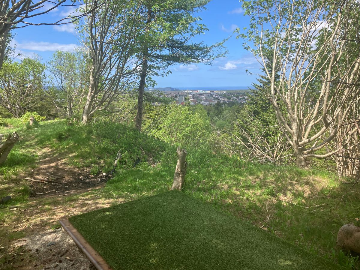 Looking out at city on 14 blue.
