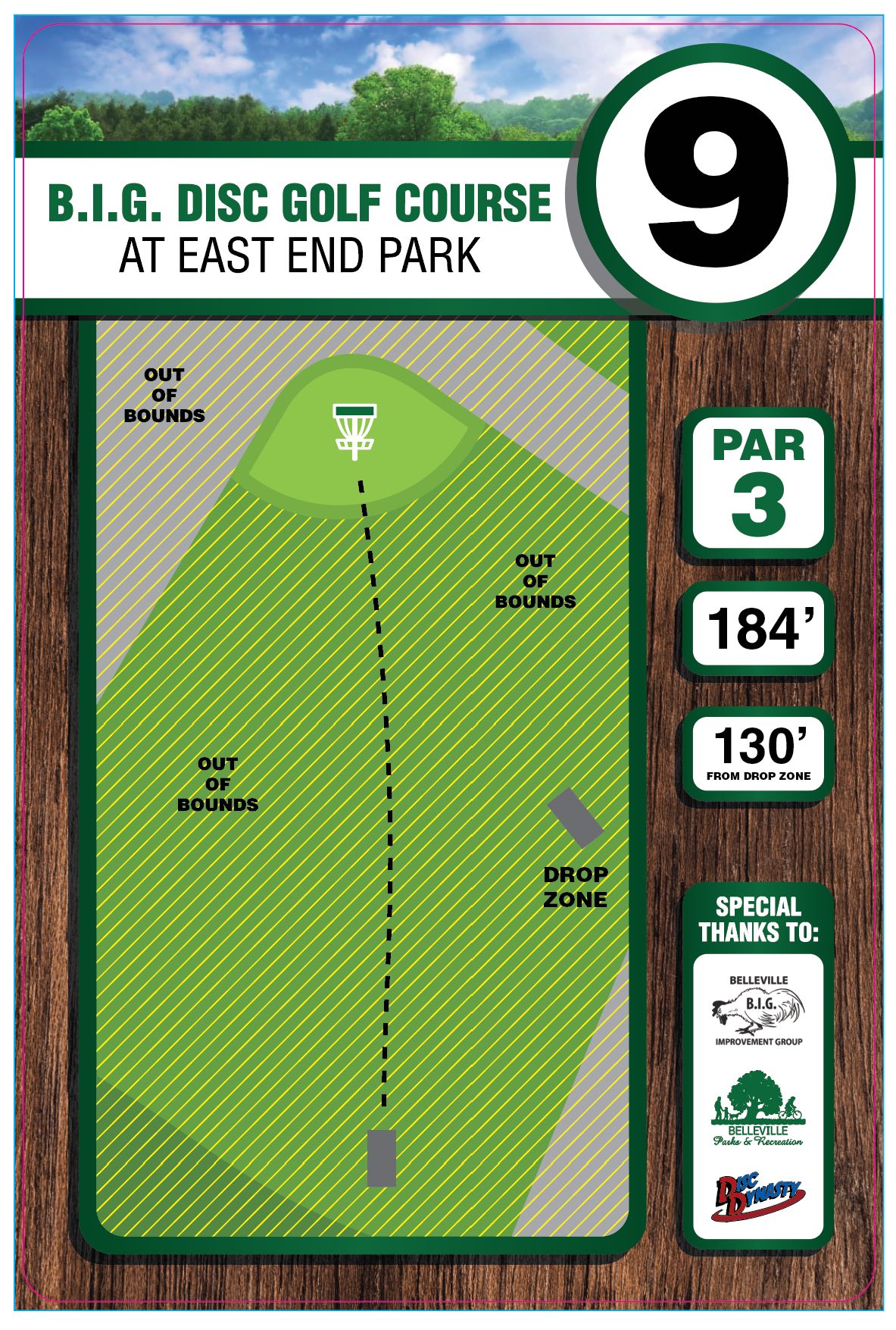 Hole 9 Sign