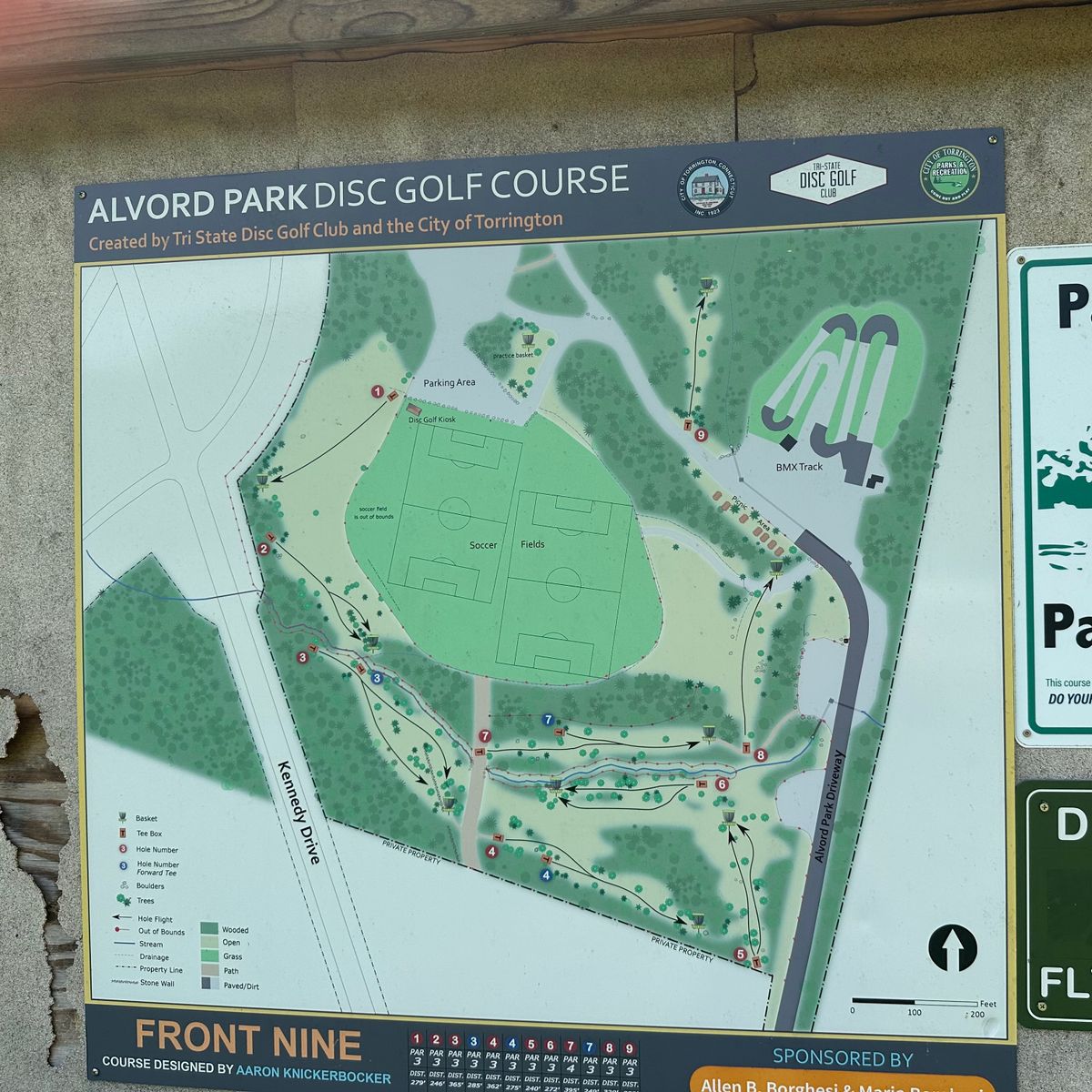 Map at first tee