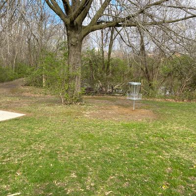 Hole 7 basket and Hole 8 Tee Pad
