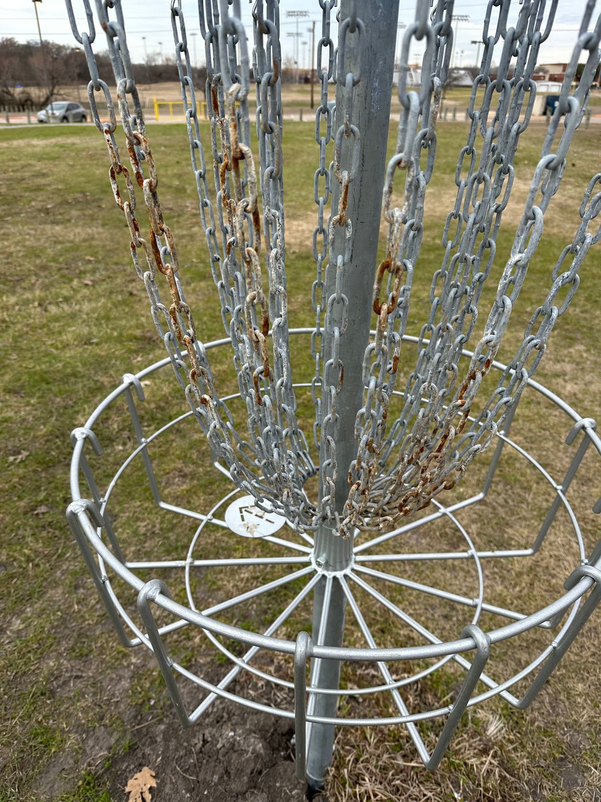 Baskets are already looking decades old. Most are starting to rust.