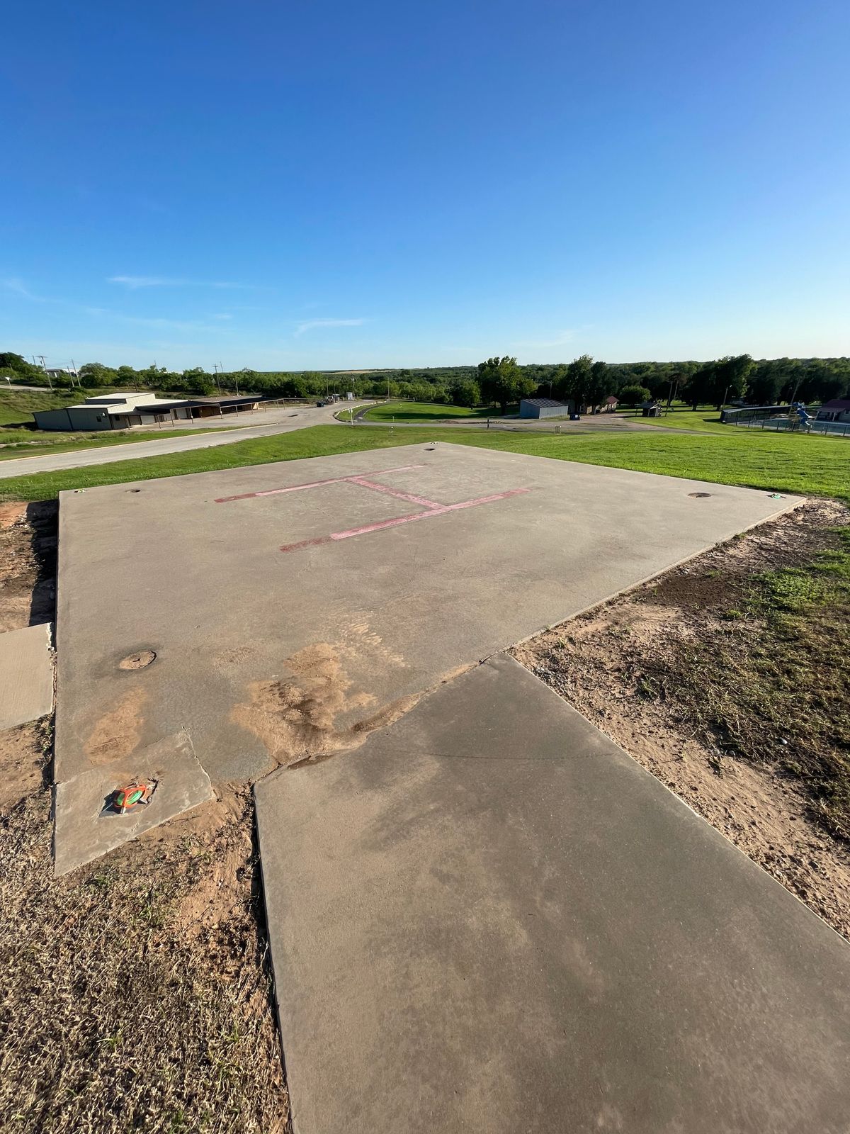 Hole 2 helicopter pad teebox