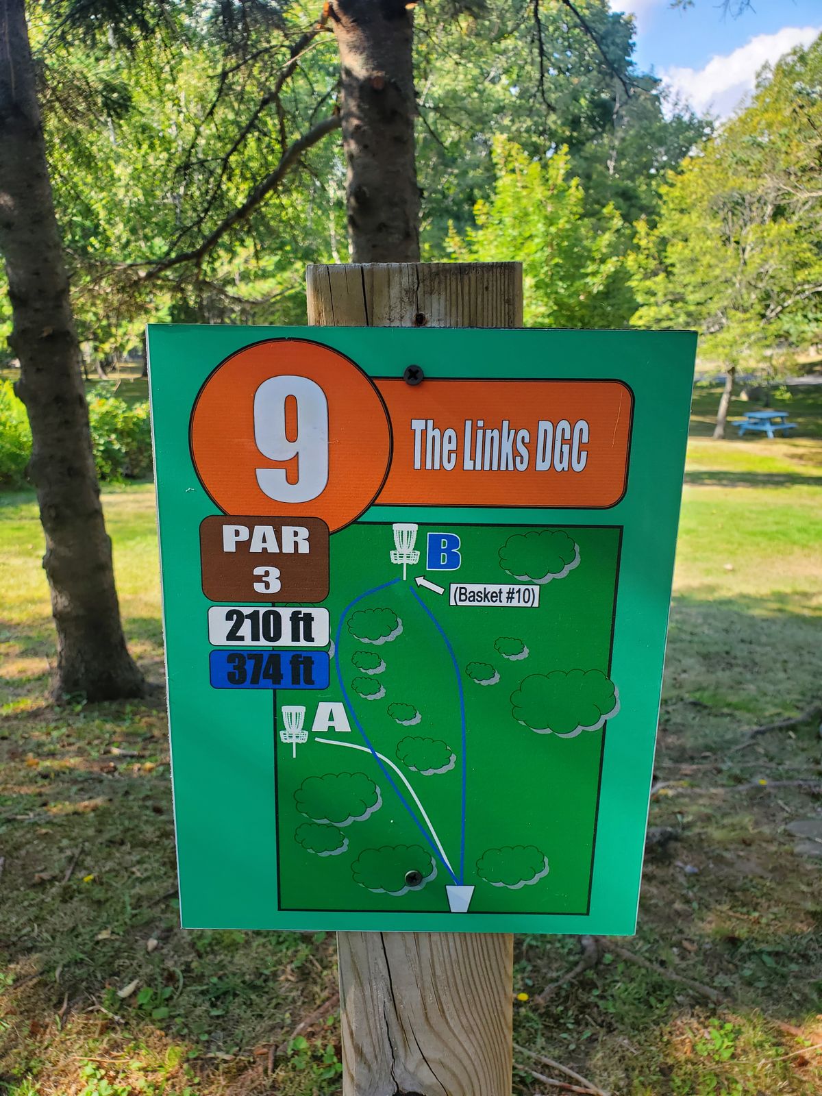 Tee box maps for 9 and 10 also have the long holes marked.