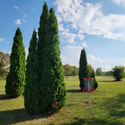 Behind hole 14's green