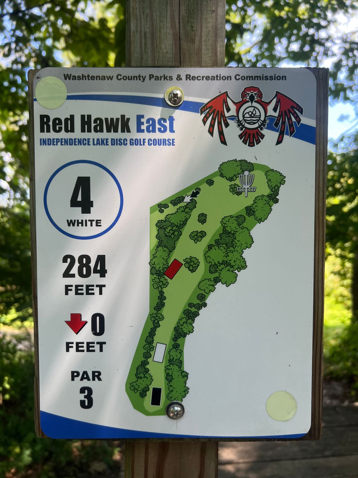 Hole 4 (White) - Hole Sign