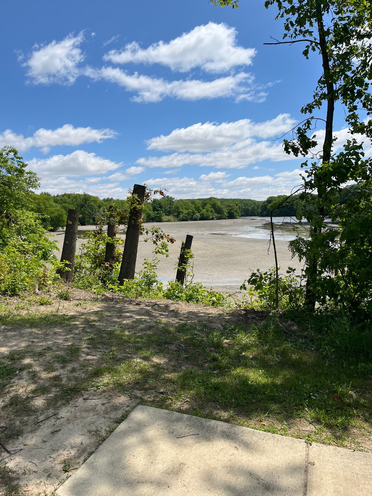 The lake has been drained and will be turned into a wetland.