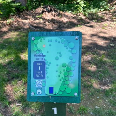 Signage at hole 1