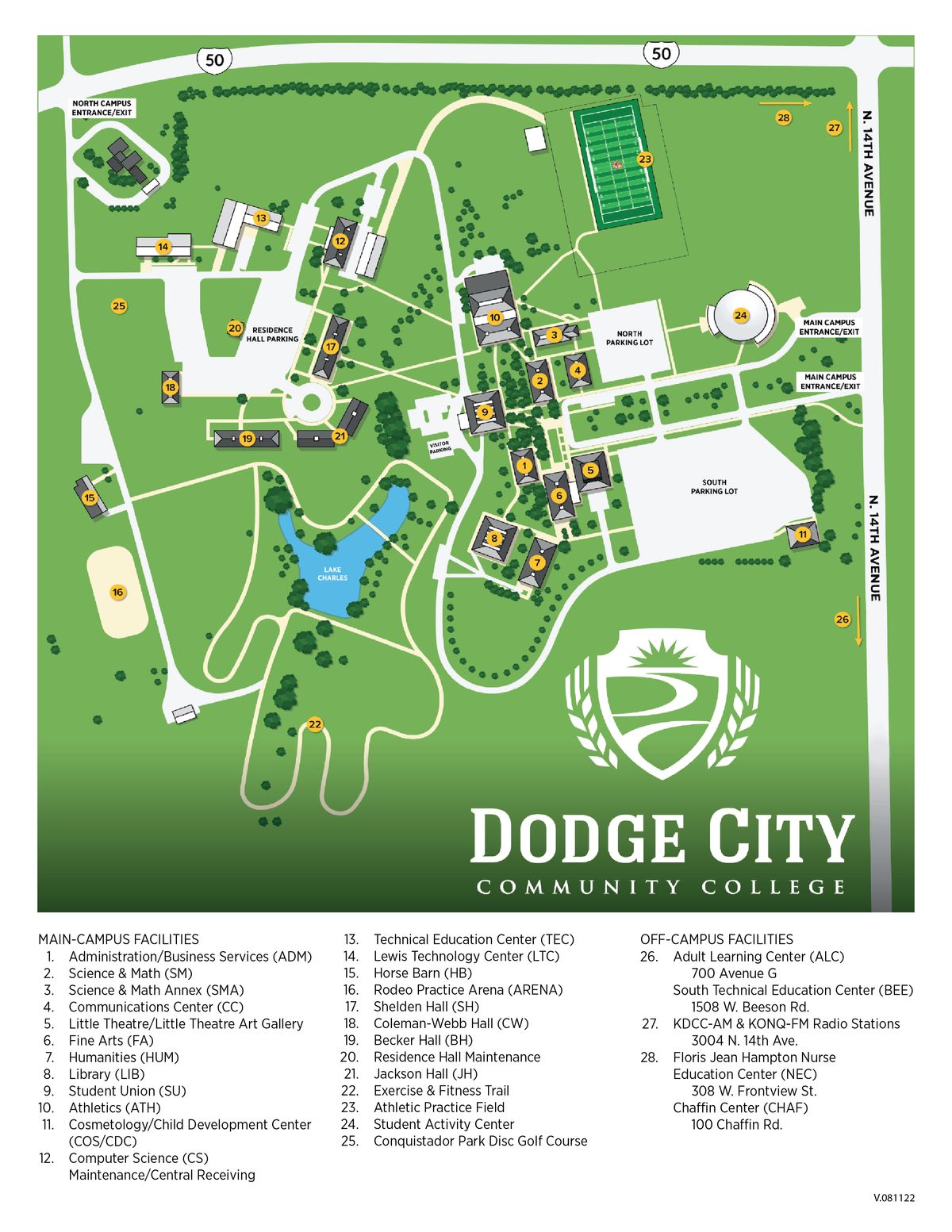 Full map of DC3 campus