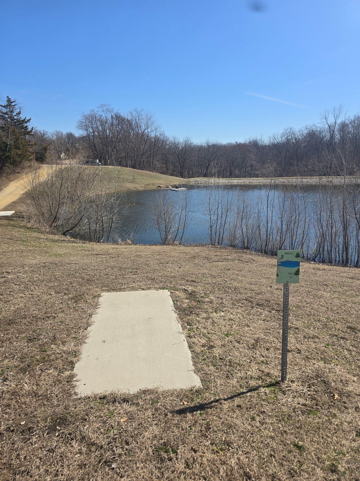 Hole 3 over the water.