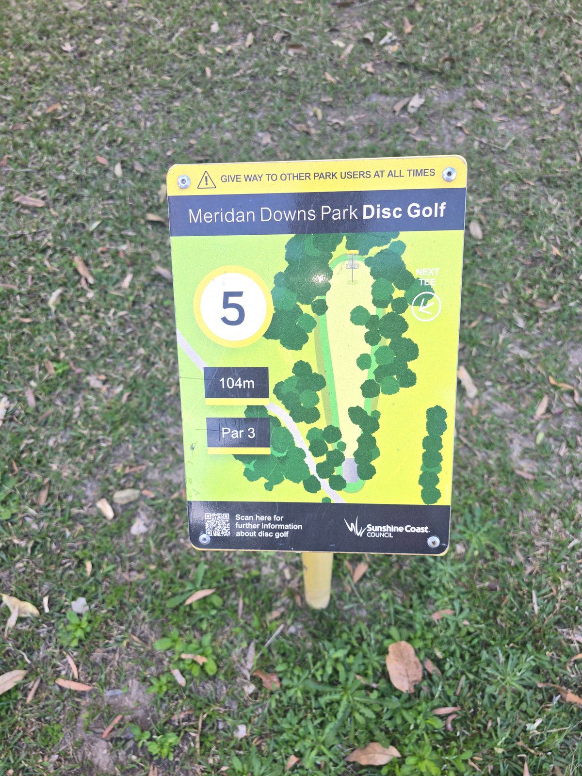 Hole 5 is actually 115 metres not 104. Also hole 10 is 129-130metres not 124